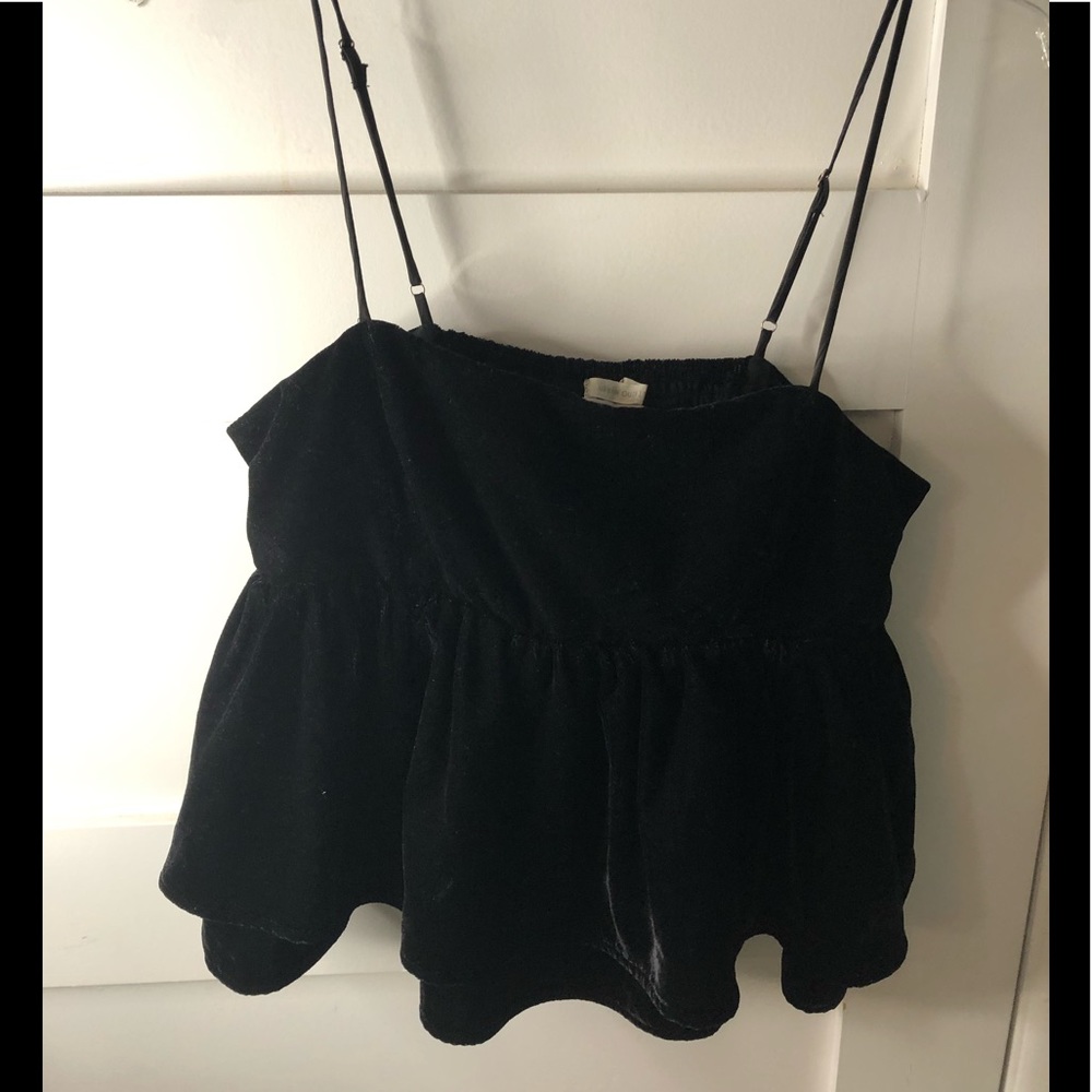 Urban Outfitters Peplum Velvet top M